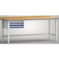 Ergo-Standard-Werkbank 2000x700x900, BM-Pla.40mm, 1Gh.(3 Schubl.)