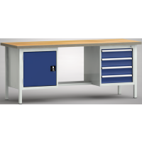 Standard-Werkbank 2000x700x845, BM-Pla.45mm, 2Gh.(1...