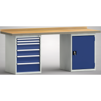Standard-Werkbank 2000x700x840, BM-Pla.40mm, 2Gh.(1...
