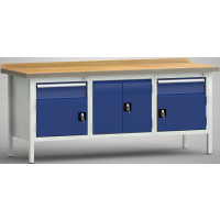 Standard-Werkbank 2000x700x840, BM-Pla.40mm, 2Gh.(2...