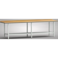 Ergo-Profi-Werkbank 3000x700x905, BM-Pla.45mm, 1 Rückbr.