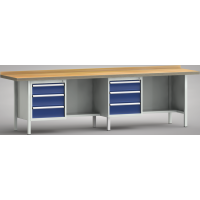 Ergo-Profi-Werkbank 3000x700x905, BM-Pla.45mm, 1...