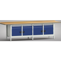 Ergo-Standard-Werkbank 3000x700x900, BM-Pla.40mm, 4Gh.(4...