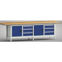 Ergo-Standard-Werkbank 3000x700x900, BM-Pla.40mm, 4Gh.(2...