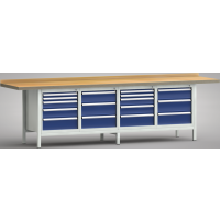 Ergo-Standard-Werkbank 3000x700x900, BM-Pla.40mm, 4Gh.(16...