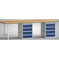 Ergo-Standard-Werkbank 3000x700x900, BM-Pla.40mm, 2Gh.(8...