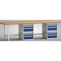 Ergo-Profi-Werkbank 3000x700x905, BM-Pla.45mm, 1...