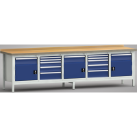 Ergo-Standard-Werkbank 3000x700x900, BM-Pla.40mm, 5Gh.(3...