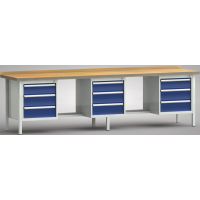 Ergo-Standard-Werkbank 3000x700x900, BM-Pla.40mm, 2Gh.(9...