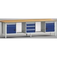 Ergo-Standard-Werkbank 3000x700x900, BM-Pla.40mm, 3Gh.(2...