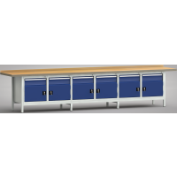 Ergo-Standard-Werkbank 4000x700x900, BM-Pla.40mm, 6Gh.(6...