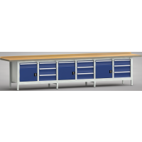Ergo-Standard-Werkbank 4000x700x900, BM-Pla.40mm, 4Gh.(3...