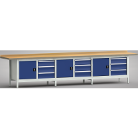 Ergo-Standard-Werkbank 4000x700x900, BM-Pla.40mm, 4Gh.(3...