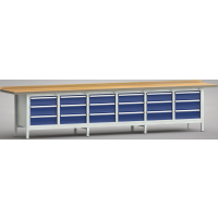 Ergo-Standard-Werkbank 4000x700x900, BM-Pla.40mm, 4Gh.(18...
