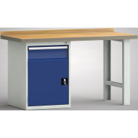 Profi-Werkbank 1500x700x845, BM-Pla.45mm, 1 Rückbr.,...