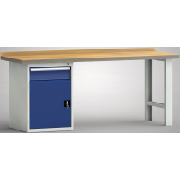 Profi-Werkbank 2000x700x845, BM-Pla.45mm, 1 Rückbr.,...