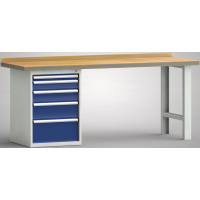 Profi-Werkbank 2000x700x845, BM-Pla.45mm, 1 Rückbr.,...