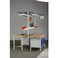 Grundrahmen beidseitig Standversion Typ 4, 1400x2000mm mit zusä. Werkbankbef.
