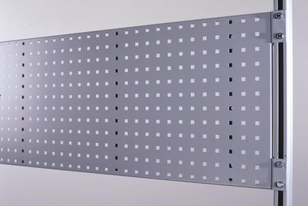Lochplatte, 1500x450 mm mit Anschraubl. für Systeme mit Raster-Systemlochung