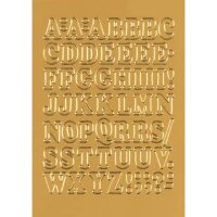 Buchstaben 12 mm A-Z Goldfolie