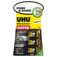 UHU SUPER Minis Alleskleber 1,0 g, 3 St.