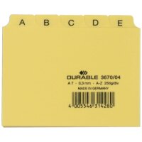 DURABLE Karteikartenregister A-Z gelb