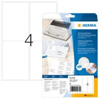 Adressetiketten f&uuml;r Schreibmaschinen, A4, 102 x...