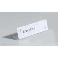 DURABLE Tischnamensschilder transparent 21,0 x 6,1 cm, 10...