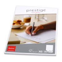 Schreibblock Prestige - DIN A5, blanko, weiß, 50 Blatt
