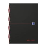 OXFORD Collegeblock Black nRed Spiralbuch kariert DIN A4...