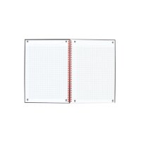 OXFORD Collegeblock Black nRed Spiralbuch kariert DIN A5...