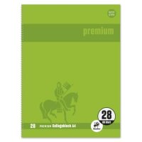 Collegeblock Premium LIN 28 - A4, 80 Blatt, 90 g/qm,...