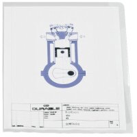 DURABLE Sichth&uuml;llen DIN A4 transparent genarbt...