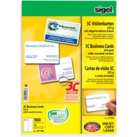 SIGEL Visitenkarten LP798 satiniert wei&szlig; 225...