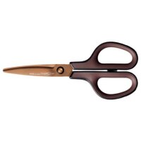 PLUS JAPAN Schere schwarz-braun 17,5 cm gallery