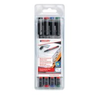 edding 141 Folienstifte-Set farbsortiert permanent, 4 St.