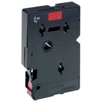 brother Schriftband TC-491 TC491, 9 mm, schwarz auf rot,...