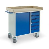 Rollcart Werkstattwagen blau 6 Schubladen