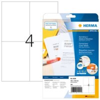 Korrektur-/Abdecketiketten A4, 105 x 148 mm, weiß, blickdicht, permanent haftend