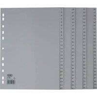 OXFORD Ordnerregister DIN A4 Vollformat 1-100 grau...