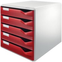 LEITZ Schubladenbox Post Set  bordeaux 52800028, DIN A4...