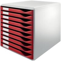 LEITZ Schubladenbox Form Set  bordeaux 52810028, DIN A4...