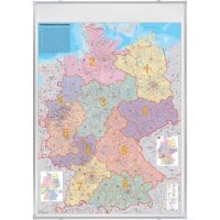 FRANKEN Postleitzahlenkarte Metall, beschichtet