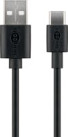 goobay USB 2.0 A/USB C Kabel 1,0 m schwarz