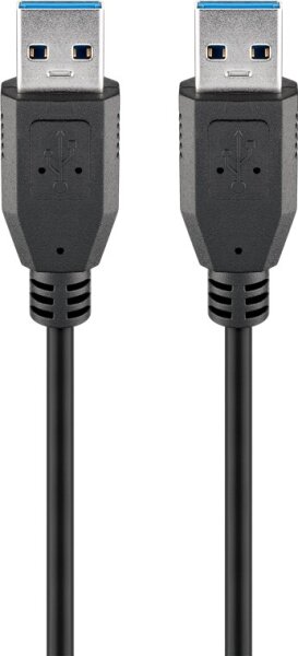 goobay USB 3.0 A Kabel 3,0 m schwarz