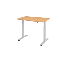 Sitz-Steh-Schreibtisch el.120x80cm Buche