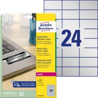 AVERY Zweckform Typenschildetiketten L6133-20 silber 70,0...