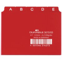 DURABLE Karteikartenregister A-Z rot