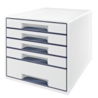 LEITZ Schubladenbox WOW Cube  perlwei&szlig;/grau...