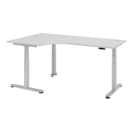 Sitz-Steh-Winkeltisch el.200x120cm 90°Gra